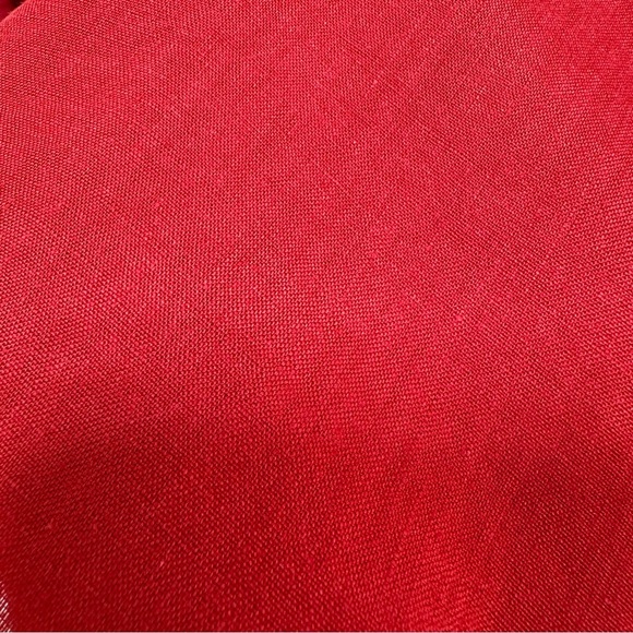 Escada | Vintage Red Safari Linen Top Blouse (Women’s) - Picture 4 of 10